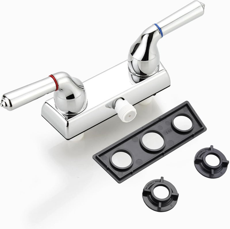 LavishStream RV Shower Faucet - 4" Dual Lever Shower Valve Diverter with Hot/Cold Control, Leak-Proof and Rust-Proof ABS Construction for RV/Camper/Motorhome Bathroom (Indoor/Outdoor Use) Chrome - Image 4